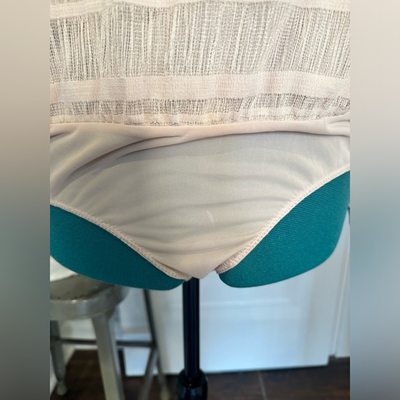 BCBGMAXAZRIA Pink Nude Semi-Sheer Long-sleeve Bodysuit - Picture 6 of 15